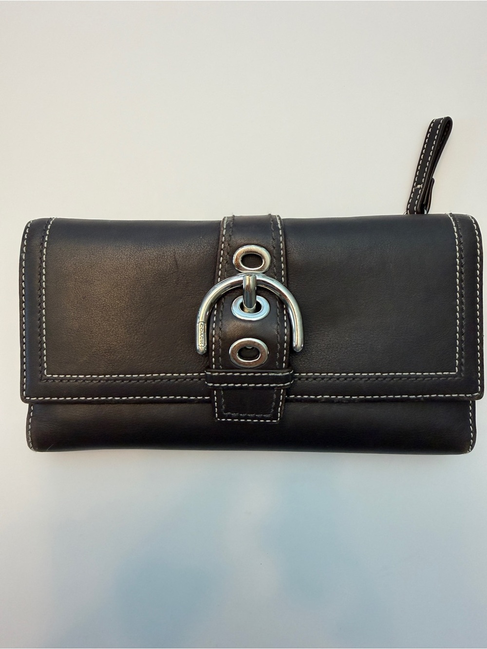 Vintage Y2K Coach Soho Buckle Brown Leather Wallet